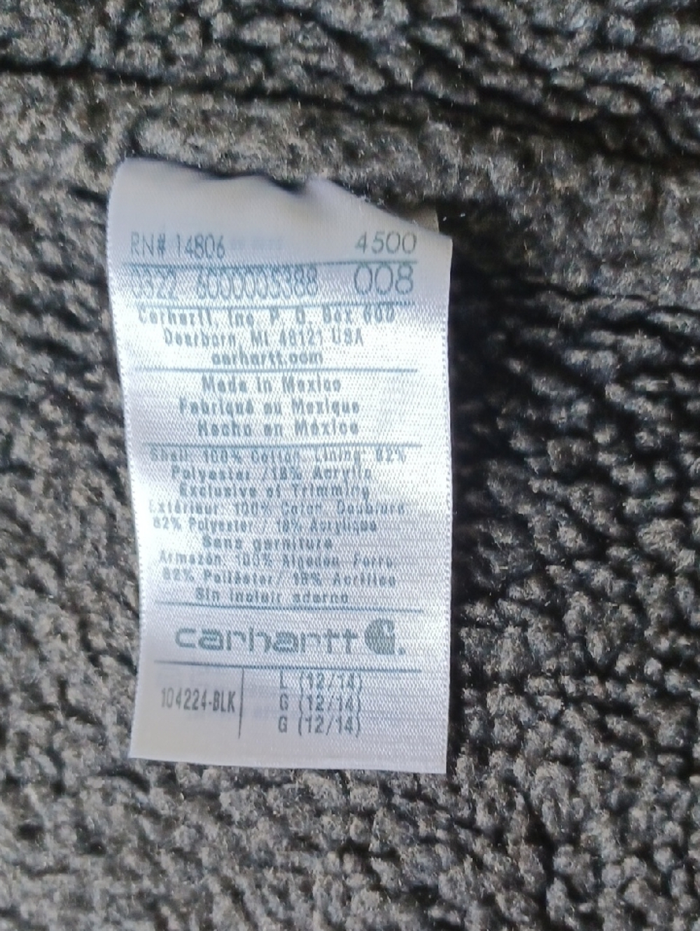 Carhartt Black Quilted Utility Vest with Logo Patch - Picture 10 of 12